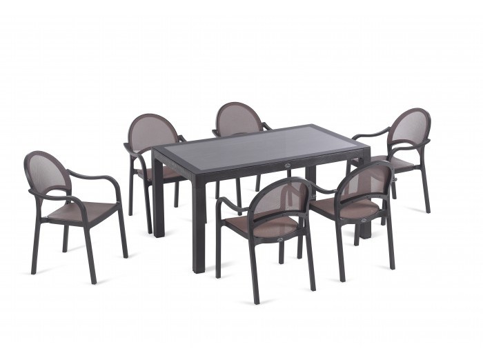 Градински комплект FLORIDA set 6 (кафяв)